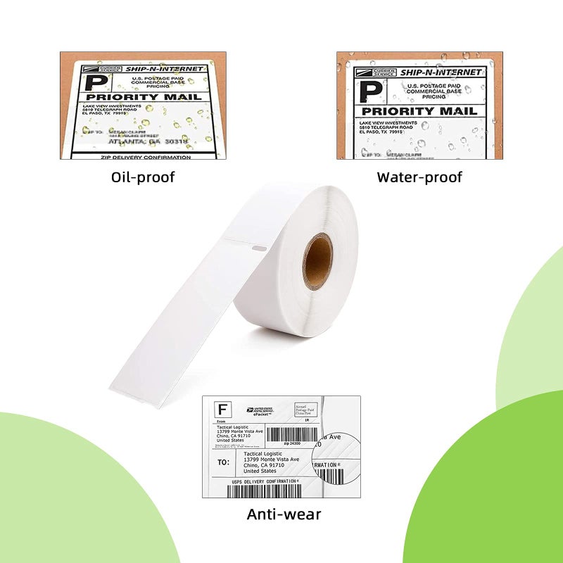 أي تسمية Anylabel متوافق مع 1-1/8" x 3-1/2" استبدال الملصقات الحرارية المباشرة لـ DYMO 30252 الرموز الشريطية لعنوان البريد، متوافق مع طابعات سطح المكتب Rollo وDYMO 4XL وZebra (12 لفة، 350 ملصق/لفة) - Image 5